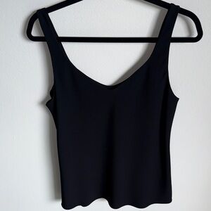 Aritzia Babaton Black Camisole Tank Top, Japanese Fabric, Size Large, Swoop Neck
